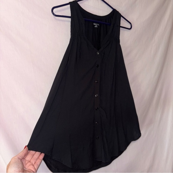 Mossimo Supply Co. Black Button-Down Tank Top - Picture 3 of 9